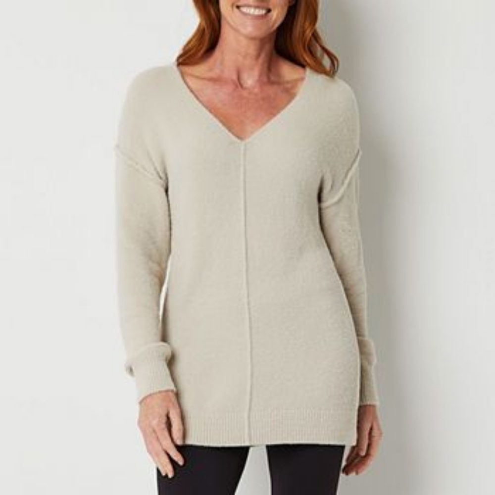 Nwts, Stylus Women's Cream Sweater. Oversided S